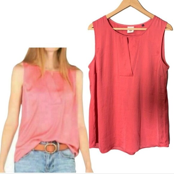 CAbi style #5541 Blush Peony sleeveless blouse, silky feel, lightweight XS - Picture 8 of 8